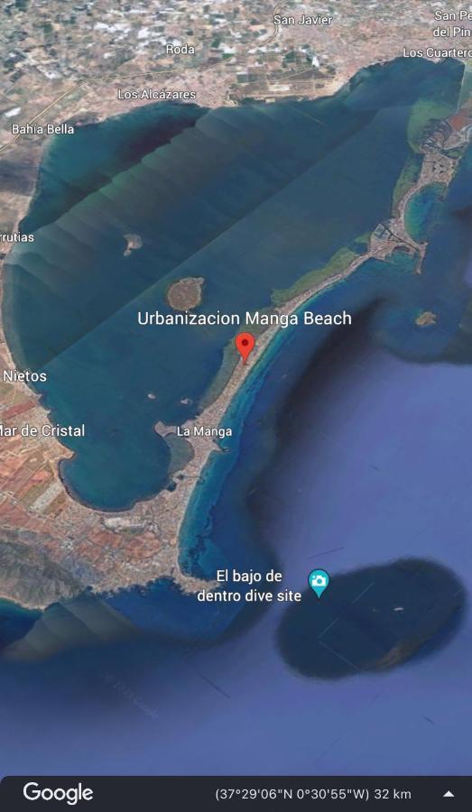 The Manga Beach Sea View Studio Crystal Clear Water & Sandy Beach, Fibre Wifi & Airco La Manga del Mar Menor Exteriör bild